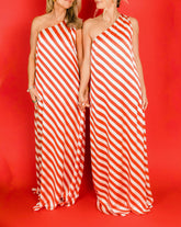 One Shoulder Candy Cane Dress